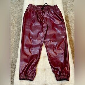 Nine West | Women’s Size M | Vegan Leather Jogger Pants | EUC Never Worn